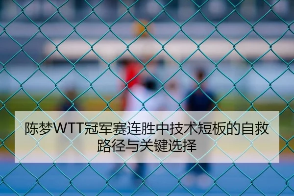 陈梦WTT冠军赛连胜中技术短板的自救路径与关键选择